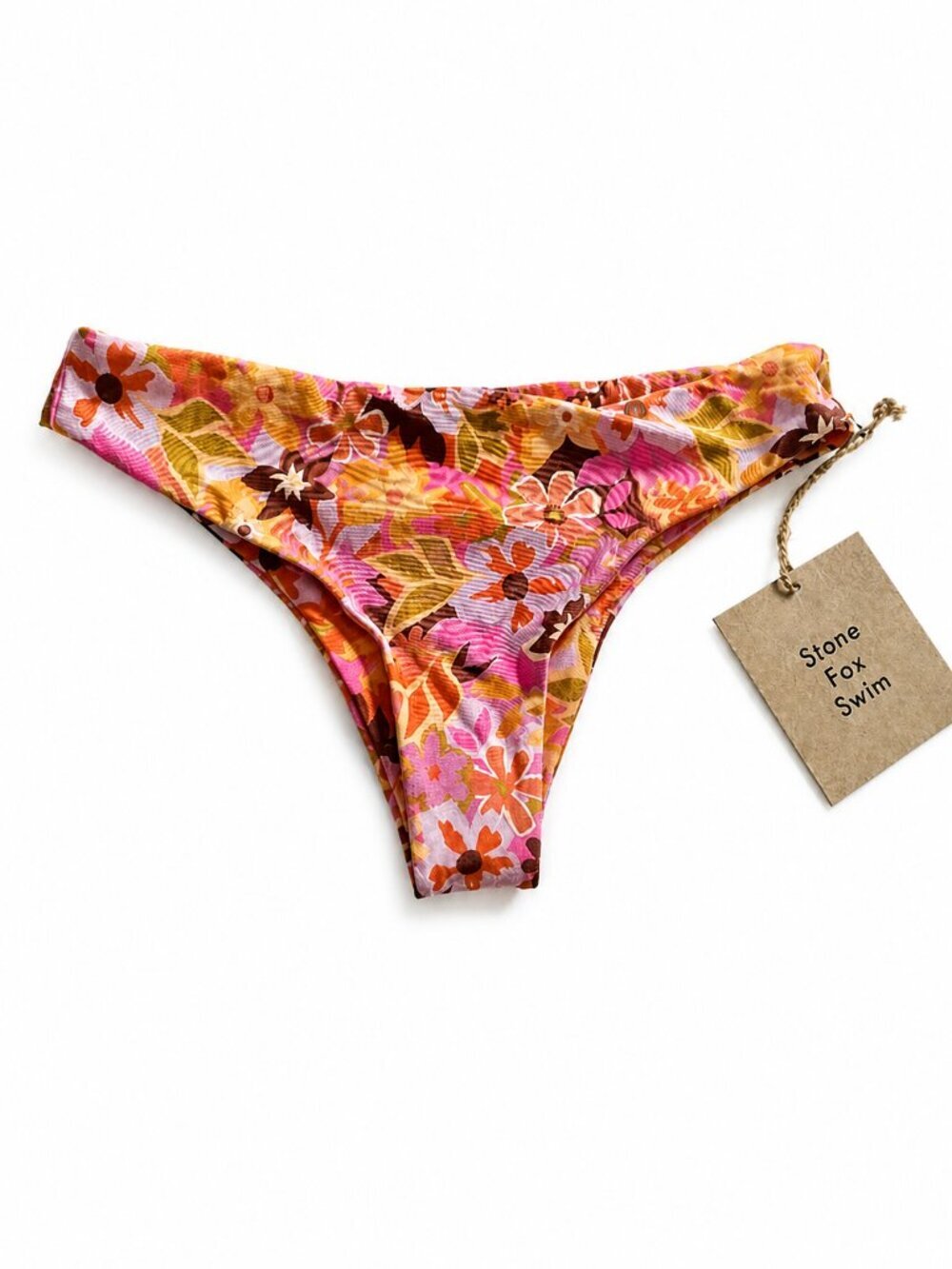 Stone Fox Swim Roca Retro Floral Bikini Bottoms XS NWT